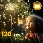 GIGALUMI Garden Outdoor Decor Lights 120LED 2Pack, Solar Garden Lights for Yard Outside Fairy Garden Lights Decorative, Solar Lights for Yard Pathway Flowerbed Planter Balcony Patio Garden Decor