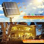 Joomer Solar Christmas Lights Outdoor, 2Pack Total 80FT 240LED 8 Modes Solar Fairy Lights, Waterproof String Lights for Christmas Decoration (Warm White)