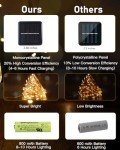 Brightown Solar String Lights, 2 Packs Total 66Ft 200 LED Solar Fairy Lights with 8 Modes, Waterproof Solar Lights for Outside Patio Yard Tree Wedding Christmas(Warm White)
