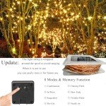 Joomer Solar Christmas Lights Outdoor, 2Pack Total 80FT 240LED 8 Modes Solar Fairy Lights, Waterproof String Lights for Christmas Decoration (Warm White)
