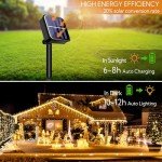 Cuorung 4 Pack Solar String Lights for Outside, 400LED 160FT Bright Solar Lights Outdoor Waterproof, Copper Wire with 8 Modes Fairy Lights for Tree Garden Party Wedding Halloween Decor (Warm White)