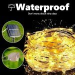 Joomer Solar Christmas Lights Outdoor, 2Pack Total 80FT 240LED 8 Modes Solar Fairy Lights, Waterproof String Lights for Christmas Decoration (Warm White)