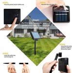YAOZHOU Solar String Lights for Outside, Fairy Lights Outdoor Waterproof, Cool White 2Pack Total 200LED 66Ft 8 Modes Mini Mini Small Solar Powered Lights for Christmas, Garden, Patio, Fence, Balcony