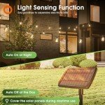 addlon 100FT Solar String Lights Outdoor with Remote, 54 LED Shatterproof Bulbs, Dimmable & Timable, 3 Light Modes, G40 Waterproof Solar String Lights for Outside Backyard Party Decor