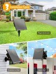Brightown 58FT Solar String Lights Outdoor with Remote Cable Ties and Hooks, Commercial Grade Patio Lights with 26 LED Shatterproof Bulbs, 3 Light Modes Hanging Light for Backyard Party Decor