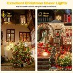 2-Pack 200 LED Solar String Lights for Outside, Solar Christmas Lights Outdoor Waterproof, Green Wire Solar Tree Lights with 8 Lighting Modes for Xmas Wedding Party Garden Decorations (Warm White)