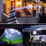 Solar Rope Lights Outdoor Waterproof, 39FT 100LED Outdoor String Lights Clear PVC Tube Fairy Lights, 8 Modes Trampoline Lights for Pool Tree Garden Yard Home Camping Wedding Halloween Holiday Decor
