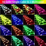 Nazuwke 33FT Solar Rope Lights Outdoor Waterproof, 18 Colors Changing Fairy String Light USB & Solar Powered with Remote, 100 LEDs Multicolor Trampoline Light Rope Lighting for Outside Christmas Party