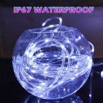 Solar Rope Lights Outdoor Waterproof, 39FT 100LED Outdoor String Lights Clear PVC Tube Fairy Lights, 8 Modes Trampoline Lights for Pool Tree Garden Yard Home Camping Wedding Halloween Holiday Decor