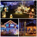 SINGCHUNGTE 2 Pack 33Ft Solar Rope Lights, LED Waterproof Solar Rope Light, Solar Rope Lights Outdoor, String Rope Lights for Patio, Pool and Christmas Tree Decorations (White Warm)