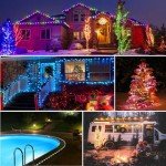 Nazuwke 33FT Solar Rope Lights Outdoor Waterproof, 18 Colors Changing Fairy String Light USB & Solar Powered with Remote, 100 LEDs Multicolor Trampoline Light Rope Lighting for Outside Christmas Party