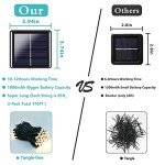 Super-Long 2-Pack Each 85FT Solar String Lights Outdoor, 480 LED Extra-Bright Solar Christmas Lights Outdoor, Waterproof Green Wire 8 Modes Solar Lights for Outside Garden Decorations (Warm White)
