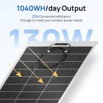 ECO-WORTHY 130W Flexible Monocrystalline Solar Panels