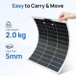 ECO-WORTHY 130W Flexible Monocrystalline Solar Panels