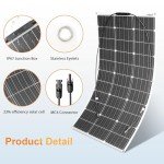 Aysolar 100W Flexible Monocrystalline Solar Panel