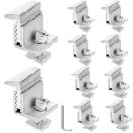 10 Pack Adjustable Solar Panel End Clamps