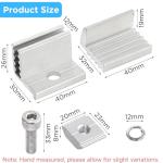 10 Pack Adjustable Solar Panel End Clamps