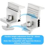 10 Pack Adjustable Solar Panel End Clamps