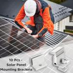 10 Pack Adjustable Solar Panel End Clamps
