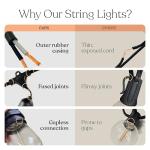 Brightech Ambience Pro - Waterproof LED Outdoor String Lights - Hanging, Dimmable 2W Vintage Edison Bulbs - 48 Ft Commercial Grade Patio Lights Create Cafe Ambience In Your Backyard