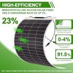 200W Flexible Monocrystalline Solar Panel for Off-Grid