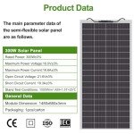 300W Flexible Solar Panel for RVs and Campers