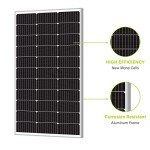 Newpowa 200W Monocrystalline Solar Panels (2 Pack)
