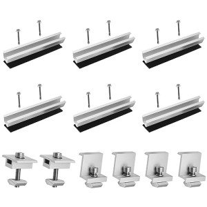 Lightweight Aluminum Solar Panel Mounting Brackets (6 Pack)