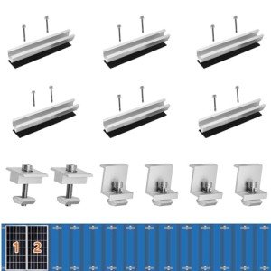 Solar Panel Mounting Bracket Set - 6 Pieces