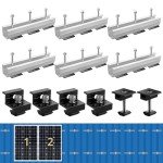 Anbte 6Pcs Solar Panel Mounting Bracket Kit