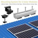 Anbte 6Pcs Solar Panel Mounting Bracket Kit