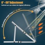 Adjustable Solar Panel Mount with Foldable Tilt Legs