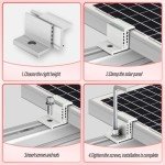 12Pcs Adjustable Solar Panel End Clamps & Brackets