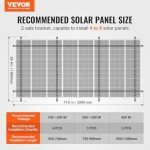 Adjustable Solar Panel Mounting Brackets - 2 Sets