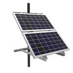 Adjustable Solar Panel Pole Mount Bracket for 2 Panels
