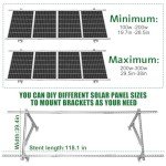 Adjustable Solar Panel Mounting Brackets Set