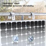 Balcony Solar Panel Mounting Brackets for Round Rails