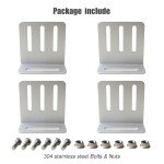 Adjustable Solar Panel Tilt Mount Brackets - 2 Pairs