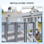 Balcony Solar Panel Mounting Brackets for Round Rails