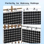Balcony Solar Panel Mounting Brackets for Round Rails