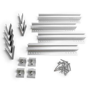 Solar Panel Mounting Rails and Clamps Kit