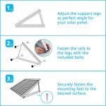 Adjustable Solar Panel Tilt Mount for RVs & Boats