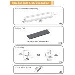 Solar Panel Mounting Rails and Clamps Kit