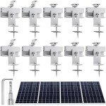 10-Pack Solar Panel Roof Mount Bracket Kit