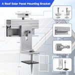 10-Pack Solar Panel Roof Mount Bracket Kit