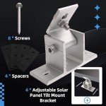 Adjustable Solar Panel Tilt Mount Bracket Set