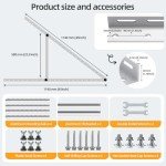 Flying Lion 45" Adjustable Solar Panel Mount Brackets