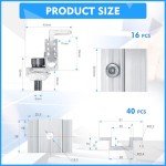 Adjustable Solar Panel Mid Clamps - 56 Pieces