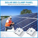 Zhengmy Aluminum Solar Panel Mid Clamps (48 Pack)