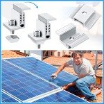 Adjustable Solar Panel Mid Clamps - 56 Pieces